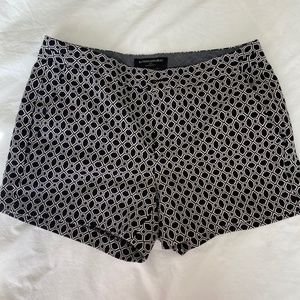 Printed Black and White Banana Republic Shorts
